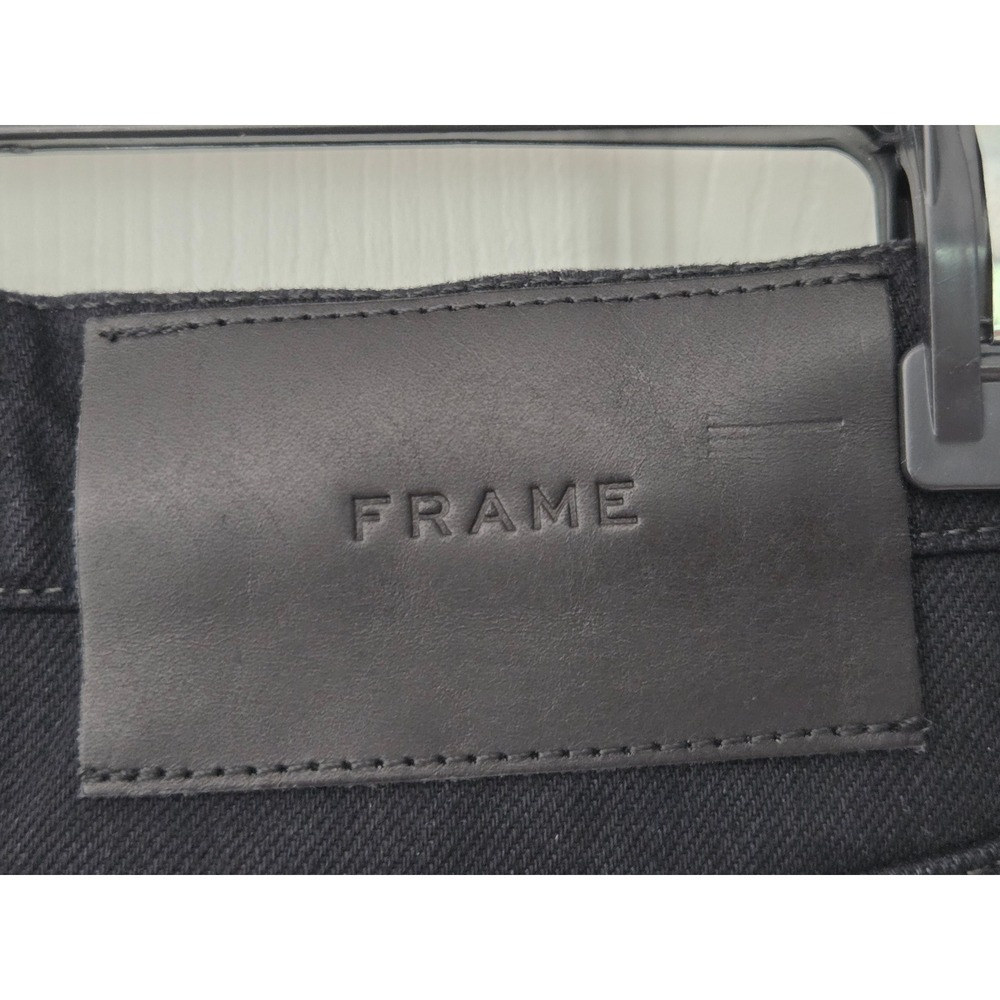 FRAME Le Italien True Straight High Rise Jeans Womens 25 Noir Black NWT $338 - Picture 5 of 12
